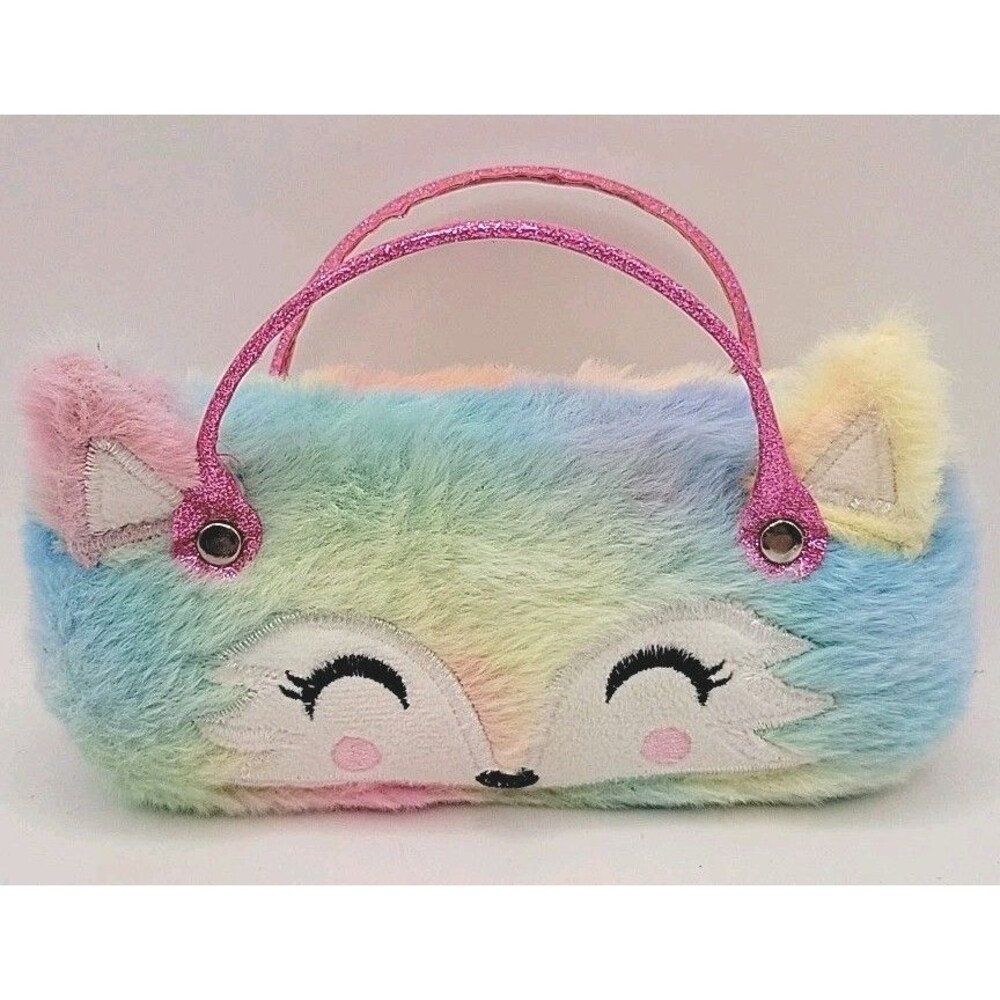Pretty Plush Eyeglasses Case Travel Hard Shell Sunglasses Case, Protective